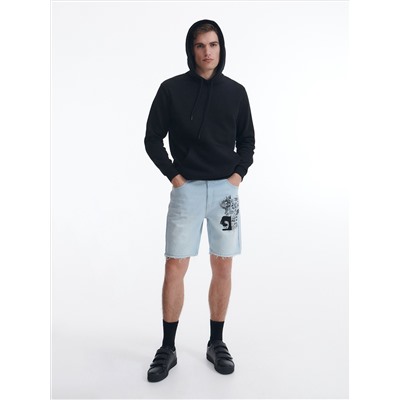 Baggy-Shorts mit Druck