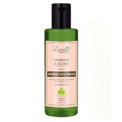 LUSTER Cinnamon &amp; Tea Tree Herbal Face Wash Гель для умывания с маслами корицы, чайного дерева и куркумы 110мл