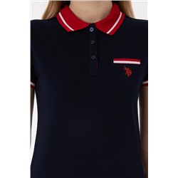 Kadın Lacivert Polo Yaka Tişört