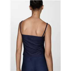 Top crop tirantes finos