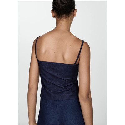 Top crop tirantes finos