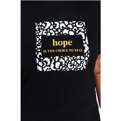 Siyah Bisiklet Yaka Baskılı %100 Pamuk Örme T-Shirt TBBSS23BF00025