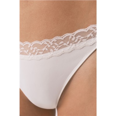 Tanga tira encaje blanco