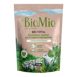 Таблетки "Bio-total" для посудомоечной машины, с маслом эвкалипта