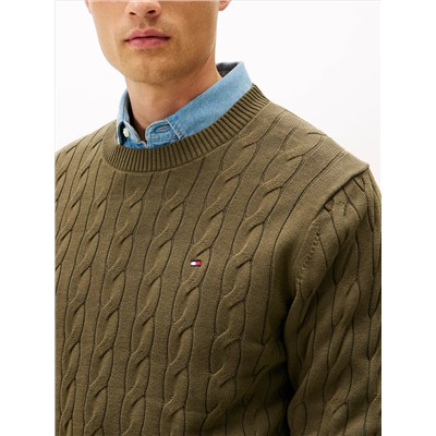 Cable Knit Crewneck Sweater