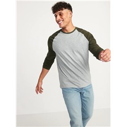Camo Raglan Long-Sleeve Tee for Men