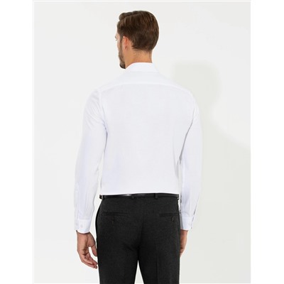 Beyaz Slim Fit Uzun Kollu Gömlek