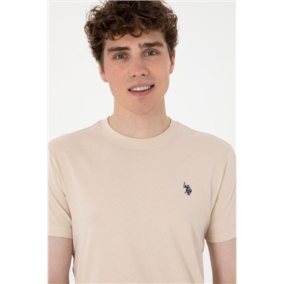 Erkek Regular Fit Bisiklet Yaka Taş Basic Tişört