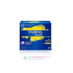 Tampax Compak Régulier avec Applicateur 22 tampons
