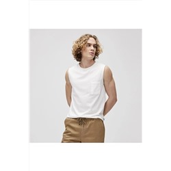 Bad Bear, Simply Tank-top Erkek Beyaz Baskılı Atlet
