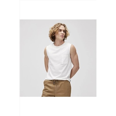 Bad Bear, Simply Tank-top Erkek Beyaz Baskılı Atlet