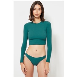 Top crop - Verde esmeralda