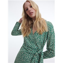Cotton rich mini dress