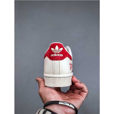 CLOT x Adida*s Originals Superstar ”Золотой год змеи" от кобренда Shell Head из мягкой кожи классического белого цвета арт. 120125