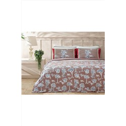 English Home Toile De Jouy Pamuklu King Size Nevresim Seti 240x220 Cm Fuşya 10038638