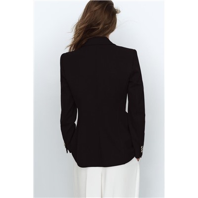 FITTED BLAZER WITH SHOULDER PADS