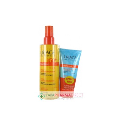 Uriage Bariésun SPF50+ Spray Très Haute Protection Solaire 200ml + Baume Réparateur Après Soleil 50ml OFFERT