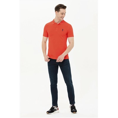 Erkek Kırmızı Basic Polo Yaka Tişört