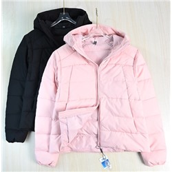 Ветрозащитная пуховая куртка с воротником-стойкой и капюшоном