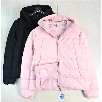 Ветрозащитная пуховая куртка с воротником-стойкой и капюшоном