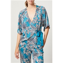 Top Barbara Azul pato