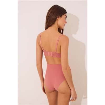 Braga alta clásica microfibra rosa