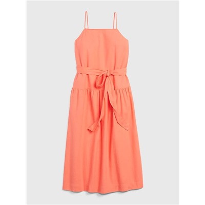 Apronneck Maxi Dress in Linen