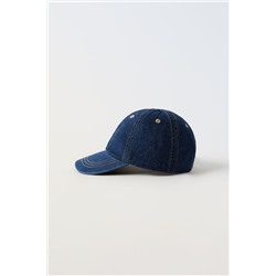 DENIM CAP WITH TOPSTITCHING