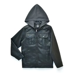 RING OF FIRE Big Boys Raging Biker Jacket with Fleece Hood, Made For Macy's