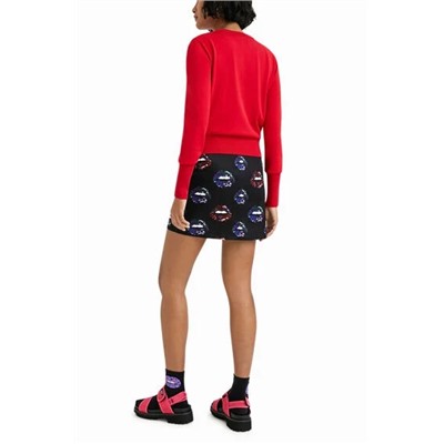 Jersey punto fino labios
