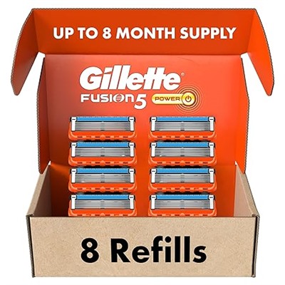 Fusion5 Power Razor Blades for Men, 5-Blade Razor Refills, 8 Count