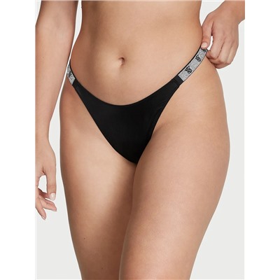 Flirty Mesh Shine Strap Thong Panty