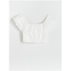 Bluse mit Lochstickerei