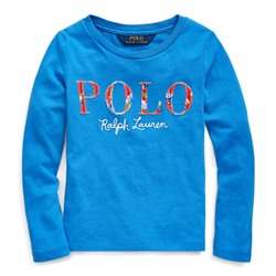 Girls 2-6x Floral-Logo Cotton Jersey Tee