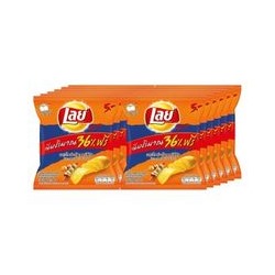 Картофельные рифленые чипсы со вкусом Extra Barbecue от Lay's 12 пачек 15 гр / Lay's Rock Extra Barbecue Potato Chips 15gr*12 pcs