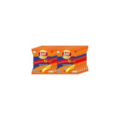 Картофельные рифленые чипсы со вкусом Extra Barbecue от Lay's 12 пачек 15 гр / Lay's Rock Extra Barbecue Potato Chips 15gr*12 pcs