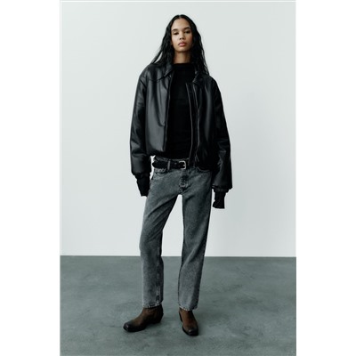 TRF STRAIGHT-LEG MID-RISE JEANS