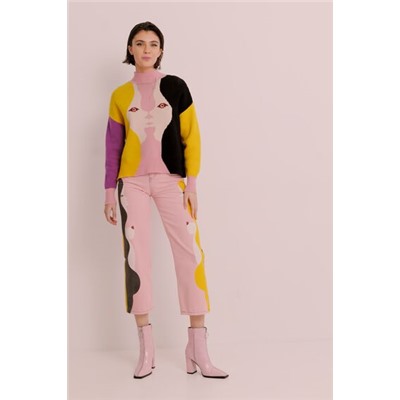 Jersey corto de tricot estampado