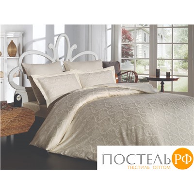 Постельное белье Karven жаккард евро Damask Cream