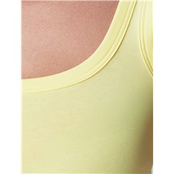 Топ облегающий из эластичного хлопка с квадратным вырезом каре