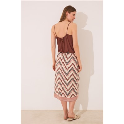 Pareo midi estampado tribal