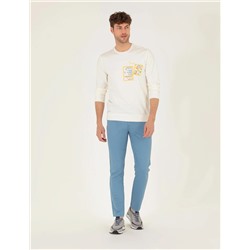 Koyu Mavi Slim Fit Kanvas Pantolon