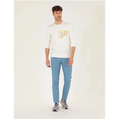Koyu Mavi Slim Fit Kanvas Pantolon