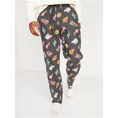 Printed Flannel Pajama Pants for Men