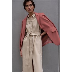 Платье свободного силуэта SUSTINERI со съемным поясом из неокрашенного денима