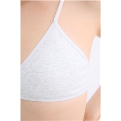 Sujetador Seamless triangular gris copas extraíbles
