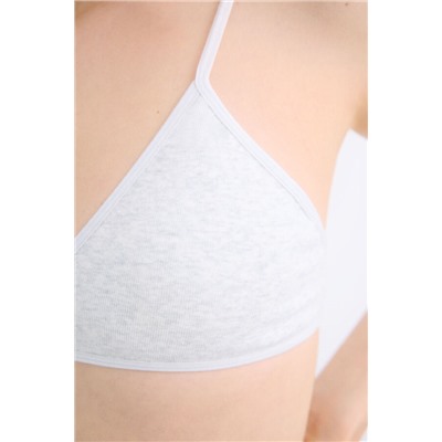 Sujetador Seamless triangular gris copas extraíbles