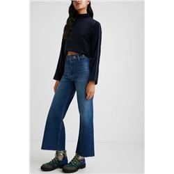 Pantalón vaquero tobillero pata ancha