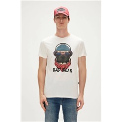 Bad Bear, Reckless T-shirt Off-white Beyaz 3d Baskılı Erkek Tişört