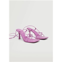 Sandalias tiras tacón -  Mujer | MANGO OUTLET Melilla